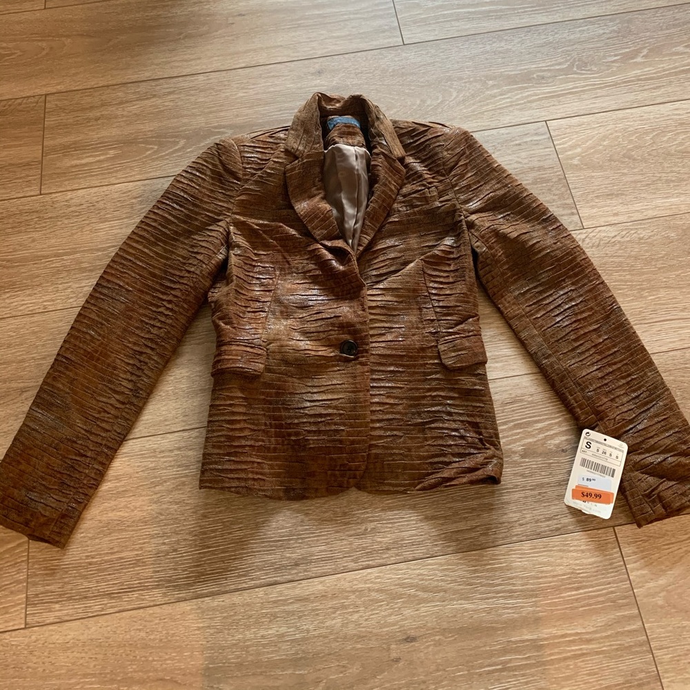 Zara Talla faux leather jacket size S beautiful.